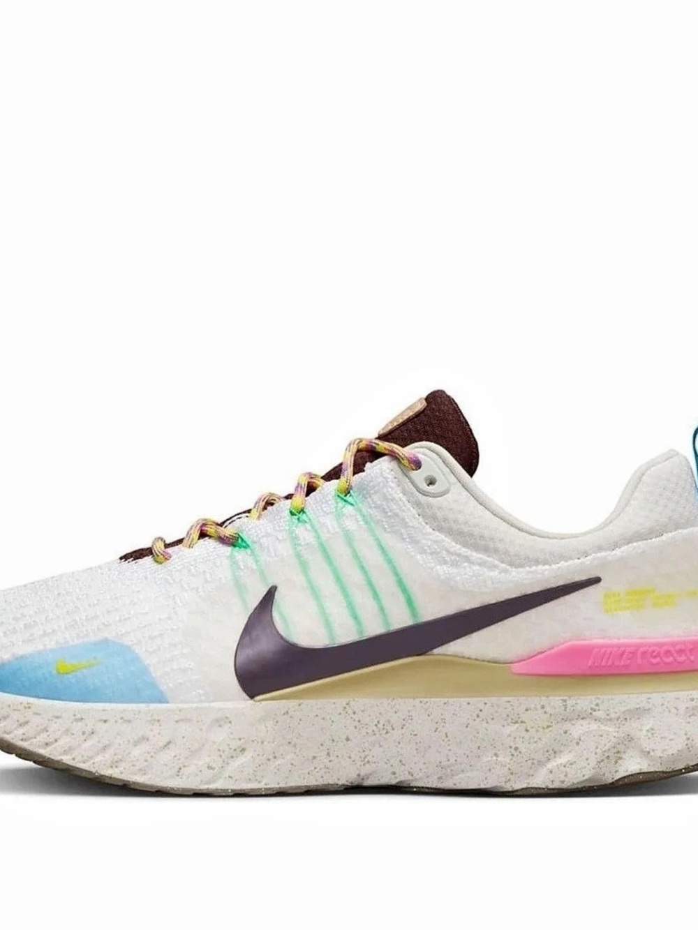Nike React Infinity Run Flyknit 3 Athletic Shoes White & Pink US 12 NIB